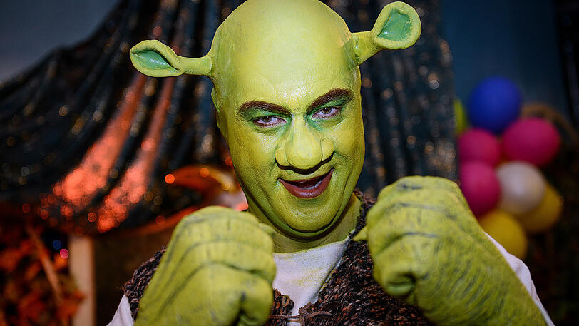 Markus Söder als Comic-Oger Shrek bei "Fastnacht in Franken" 2014.