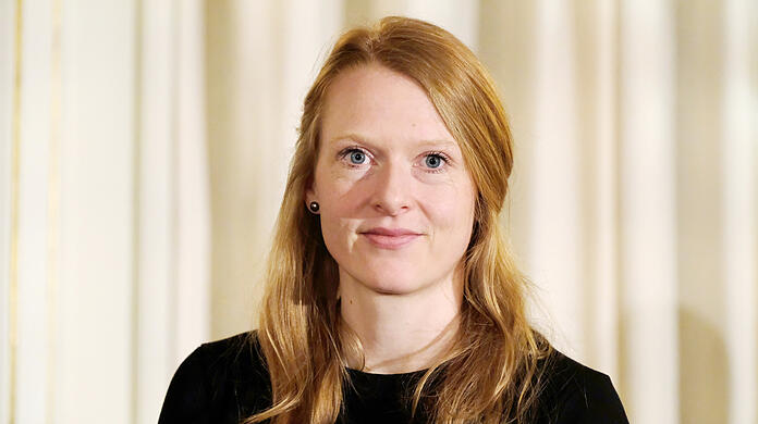 Die Schriftstellerin Anja Kampmann bei einer Veranstaltung zur Leipziger Buchmesse. (Archivbild)
