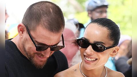 Channing Tatum und seine Verlobte Zoë Kravitz bei der Hollywood-Walk-of-Fame-Zeremonie für Lenny Kravitz.