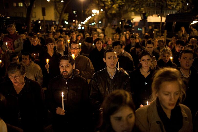 In Paris protestieren christliche Aktivisten gegen Castelluccis Stück "On the Concept of the Face, Regarding the Son of God".