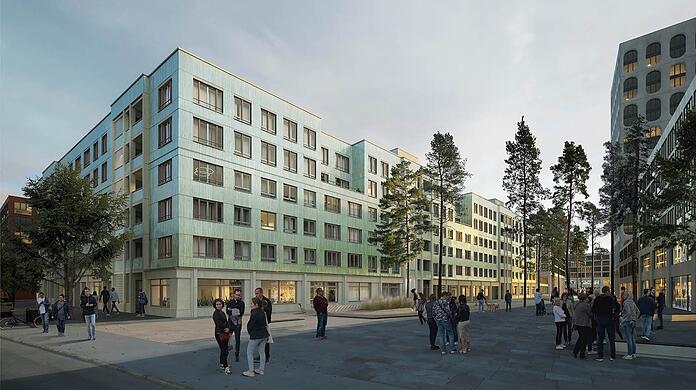 Der Siegerentwurf für Gewofag-Wohnungen in Freiham.