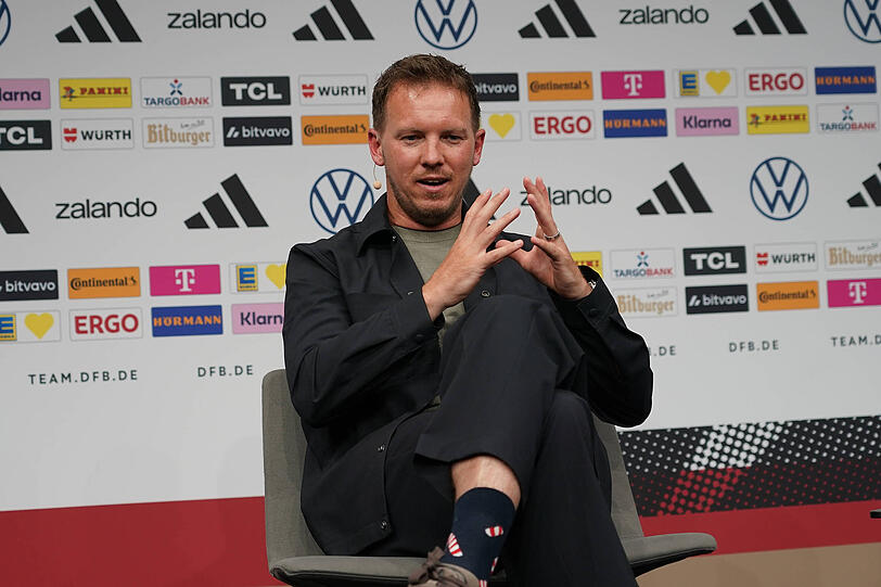 Bundestrainer Julian Nagelsmann am Donnerstag in Frankfurt am Main.