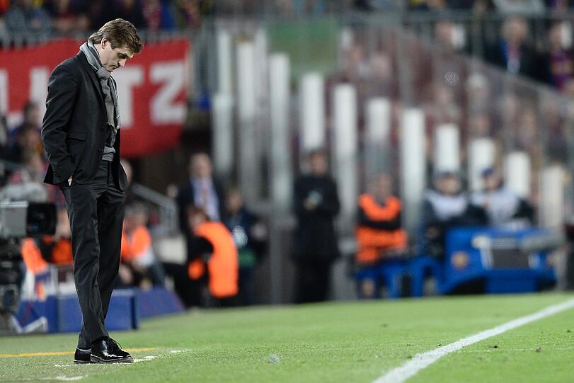 Trainer Vilanova: "Wir haben bis zum Ende gekämpft, aber es sollte nicht sein. Verlieren, das kann passieren. Aber auch hier zu verlieren, 0-3 und 0-7 insgesamt... Es ist klar, dass ist nicht das, was wir wollten.&ldquo;