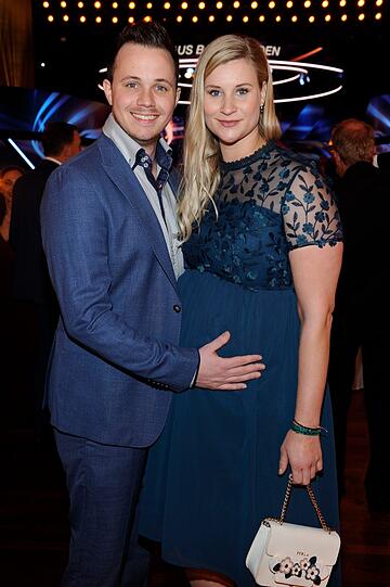 Rennrodlerin Dajana Eitberger und Freund Christopher Mayer.