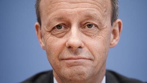 Friedrich Merz Ende Februar während einer Pressekonferenz in Berlin.