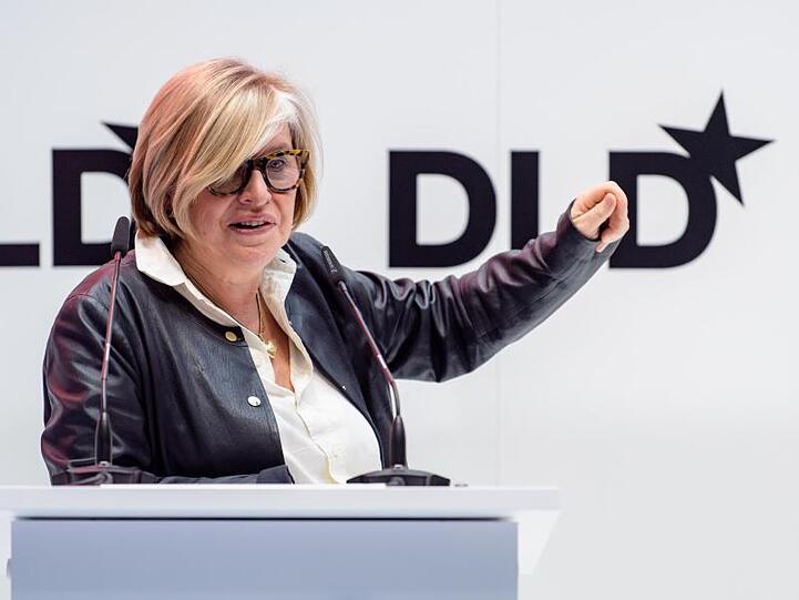 Organisatorin der Innovationskonferenz DLD Steffi Czerny spricht in München. Foto: Matthias Balk/Archiv