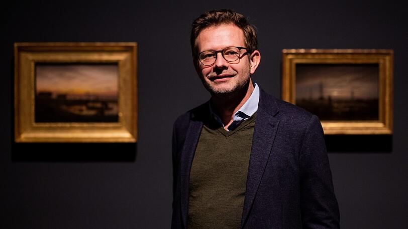 Der vielseitige Florian Illies - zwischen zwei Gemälden Friedrichs - hat Anfang des Jahres eine Schau über Landschaften der Düsseldorfer Malerschule für den Kunstpalast kuratiert.