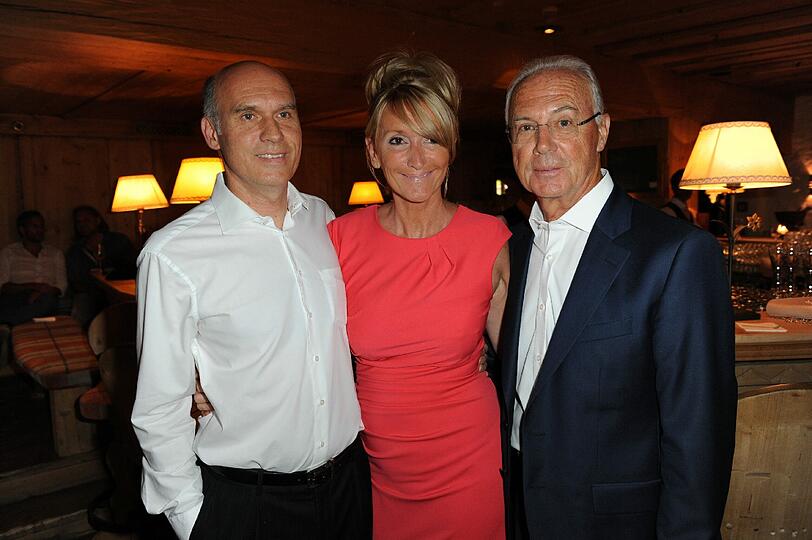 Thomas Beckenbauer (l.) mit Ehefrau Ilona und Franz Beckenbauer.
