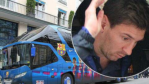 Der Superstar ist in München angekommen: Messi vor dem Bayerischen Hof. Die Bilder von der Ankunft des FC Barcelona
