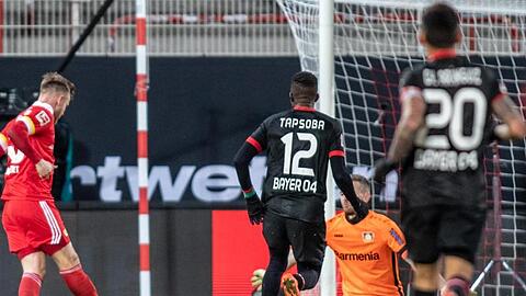 Cedric Teuchert (l) wurde zum Matchwinner von Union Berlin gegen Bayer Leverkusen.