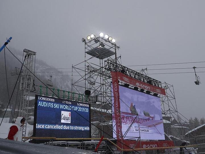 In Val d'Isere wurde wetterbedingt der Weltcup-Slalom abgesagt.