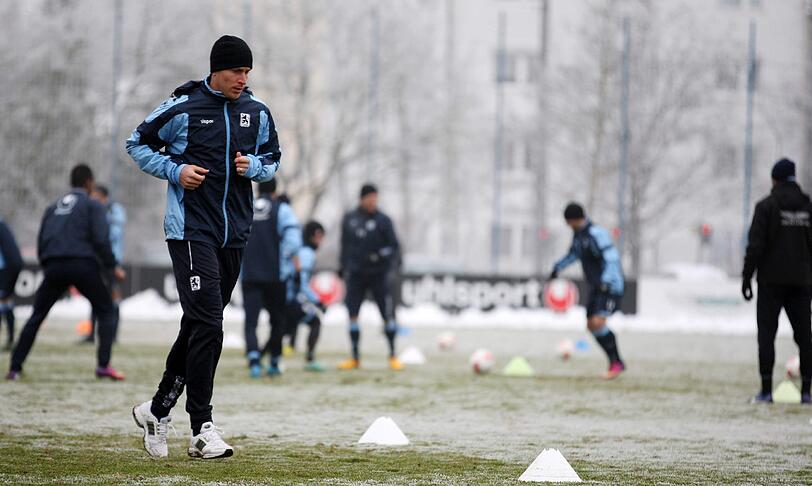 Neuzugang Rob Friend beim Training der Löwen.