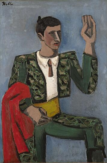 In Helmut Kolles "Torero mit erhobener Hand", nach 1926, muss man nicht lange nach der christlichen Ikonographie suchen.