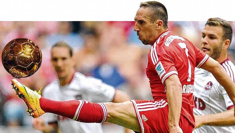 Auf der Jagd nach dem goldenen Ball: Franck Ribéry spielt beim FC Bayern groß auf – auch, um im Januar zum Weltfußballer gewählt zu werden. Auf der Jagd nach dem goldenen Ball: Franck Ribéry spielt beim FC Bayern groß auf – auch, um im Januar zum Weltfußballer gewählt zu werden.