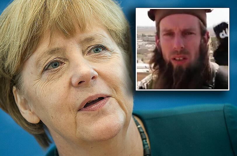 Der deutsche Islamist "Abu Dawud" droht Kanzlerin Angela Merkel in einem neuen IS-Terror-Video.