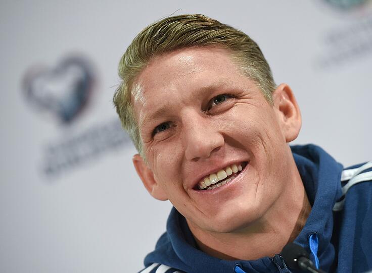 Bastian Schweinsteiger bei der PK am Dienstag