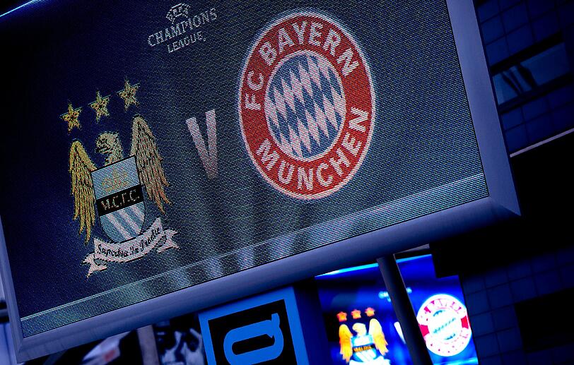 Mögliche Gegner im Halbfinale der Champions League: Manchester City und der FC Bayern.