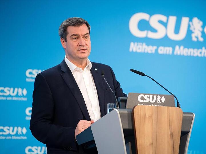Markus Söder (CSU), Ministerpräsident von Bayern, spricht auf einer Pressekonferenz. Foto: Matthias Balk/dpa
