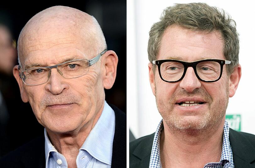 Zwei Männer, eine Platte: Günter Wallraff und Kai Diekmann treten zum Ping-Pong-Duell an.
