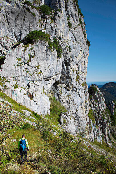 Die Südseite der Hörndlwand: eine wirklich beeindruckende Kulisse zum Bergsteigen. Die Südseite der Hörndlwand: eine wirklich beeindruckende Kulisse zum Bergsteigen.