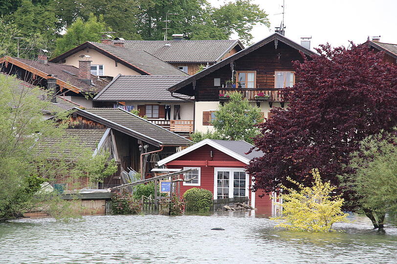 Überschwemmungen auf der Fraueninsel: Die Bilder.