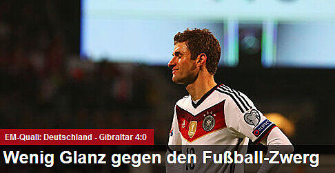 Die Pressestimmen zum Spiel der DFB-Elf gegen Gibraltar - hier: Spox.de