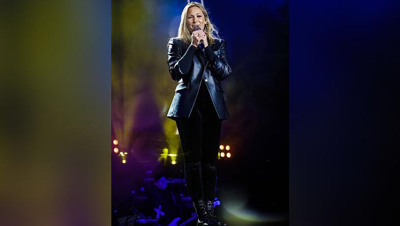 Helene Fischer trat ganz in Schwarz auf.