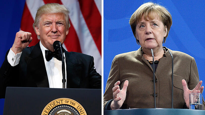 Könnten unterschiedlicher kaum sein: US-Präsident Donald Trump und Kanzlerin Angela Merkel.