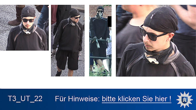 Nach diesen Personen wird öffentlich gefahndet. Die Polizei in Hamburg wird erreicht unter 040/4286-76543.