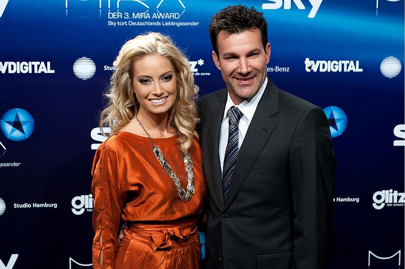 Sky Moderatorin Sarah Valentina Winkhaus mit dem dreimaligen Davis-Cup-Gewinner Carl-Uwe Steeb.