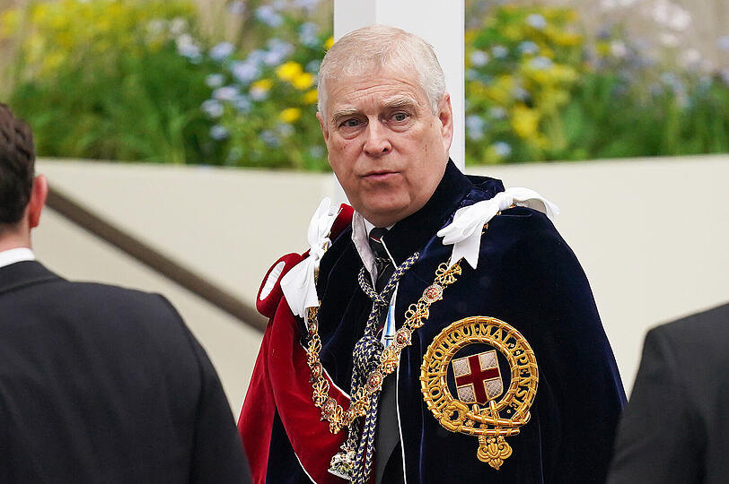 Prinz Andrew, Duke of York, kommt zur Krönung.
