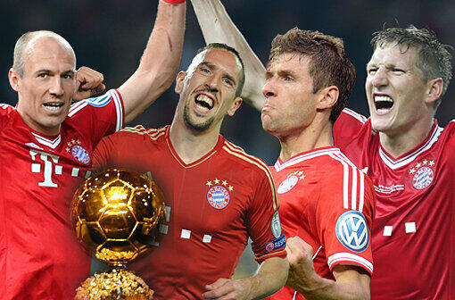 Wird es ein Bayer? Klicken Sie durch die zehn Kandidaten für den Titel Europas Fußballer des Jahres!