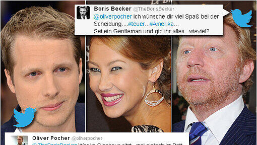 Die ganze Nacht schossen Oliver Pocher und Boris Becker per Twitter-Nachrichten aufeinander. Die ganze Nacht schossen Oliver Pocher und Boris Becker per Twitter-Nachrichten aufeinander.