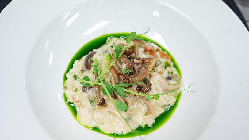 Dritter Gang: Risotto mit frischen Waldpilzen