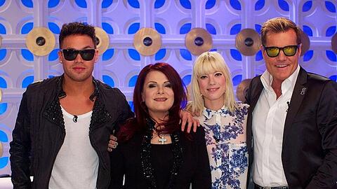 Die neue DSDS-Jury (v.l.): Prince Kay One, Marianne Rosenberg, Mietze Katz und Dieter Bohlen.