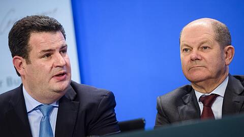 Arbeitsminister Hubertus Heil und Kanzler Olaf Scholz