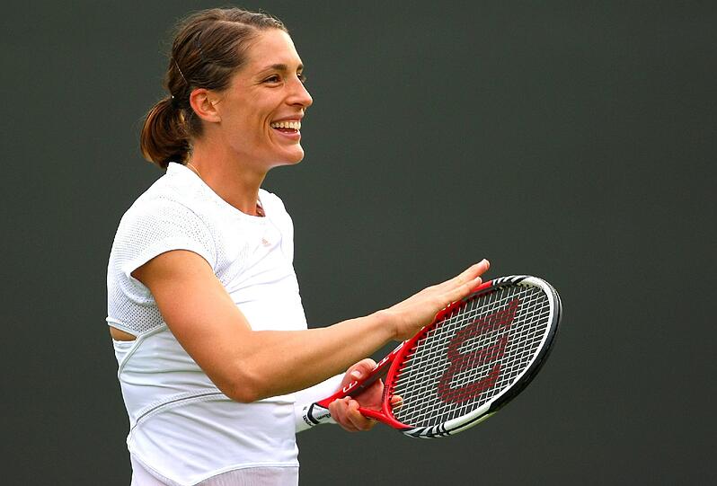 Erleichtert über ihren Erstrunden-Erfolg in Wimbledon: Andrea Petkovic.