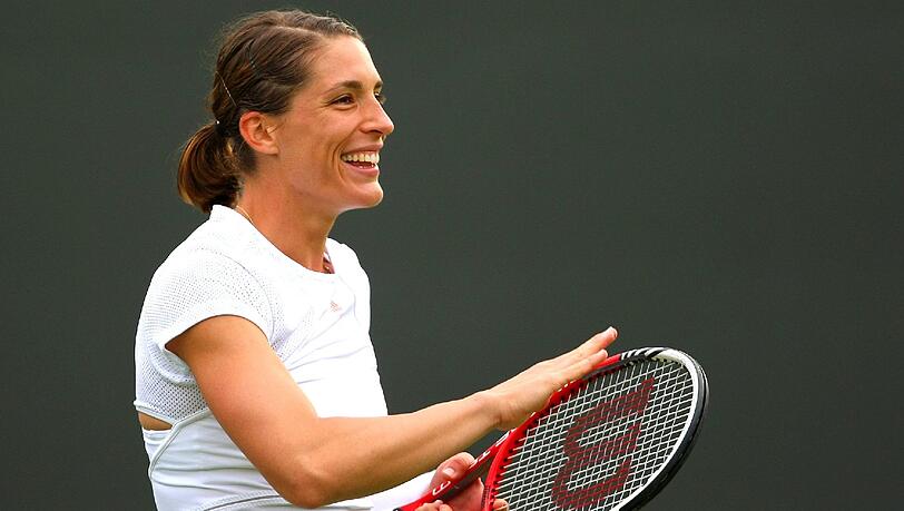 Erleichtert über ihren Erstrunden-Erfolg in Wimbledon: Andrea Petkovic. Erleichtert über ihren Erstrunden-Erfolg in Wimbledon: Andrea Petkovic.