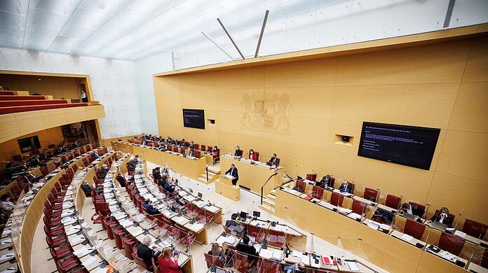 Im Landtag von Bayern wird eine Sitzung abgehalten.