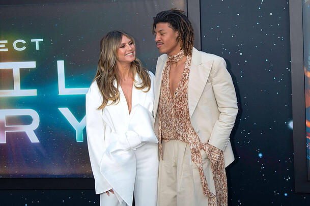 Heidi Klum und ihr Sohn Henry Samuel bei einer Filmpremiere in New York.