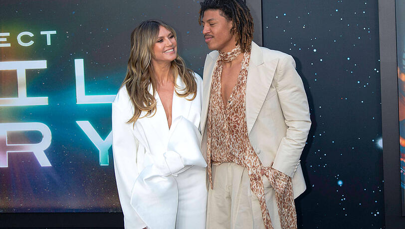 Heidi Klum und ihr Sohn Henry Samuel bei einer Filmpremiere in New York.