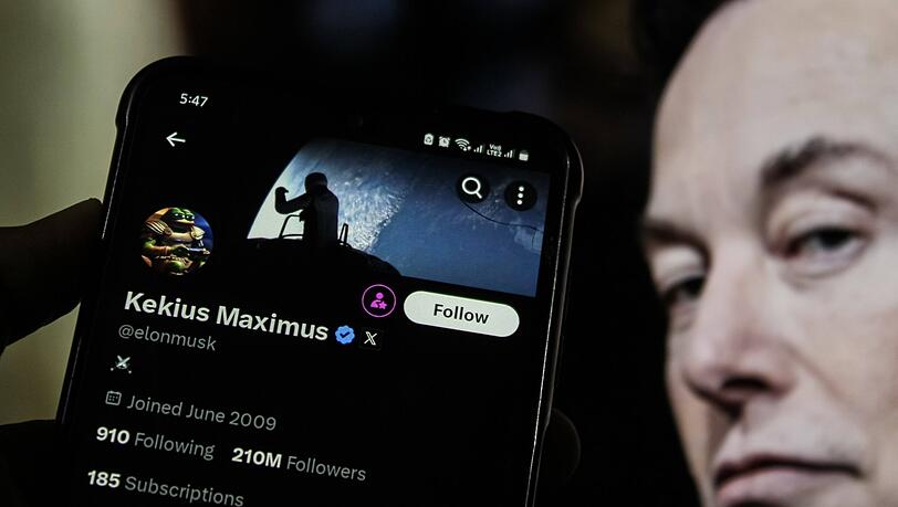 Ihm folgen 200 Millionen Menschen: Elon Musk, der sich auf seinem X-Profil nun "Kekius Maximus" nennt.