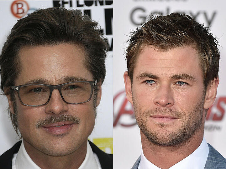 "Sexiest Man Alive": Über den Titel des "People Magazines" konnten sich Brad Pitt (2000) und Chris Hemsworth (2014) beide bereits freuen, außerdem sind die zwei auch mehrfache Väter