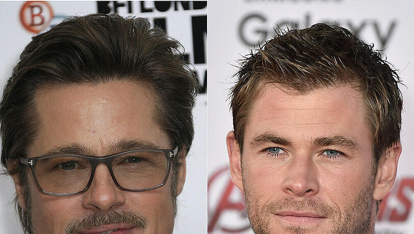 "Sexiest Man Alive": Über den Titel des "People Magazines" konnten sich Brad Pitt (2000) und Chris Hemsworth (2014) beide bereits freuen, außerdem sind die zwei auch mehrfache Väter "Sexiest Man Alive": Über den Titel des "People Magazines" konnten sich Brad Pitt (2000) und Chris Hemsworth (2014) beide bereits freuen, außerdem sind die zwei auch mehrfache Väter
