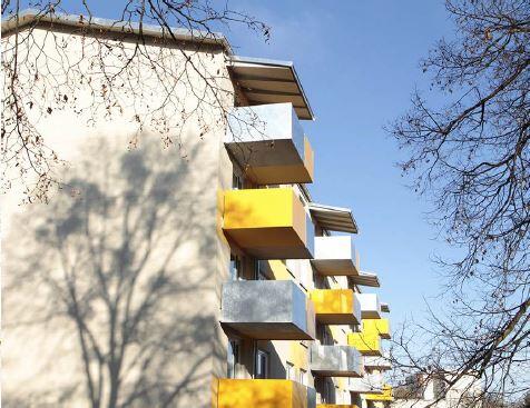 Wohnen für rund 6,82 Euro pro Quadratmeter &ndash; das gibt es. Etwa hier im "Minimalprojekt Westpark" der GWG in der Hinterbärenbadstraße.