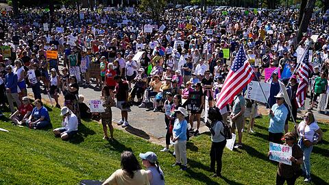 Auch in Charlotte im Bundesstaat North Carolina versammelten sich Demonstranten.