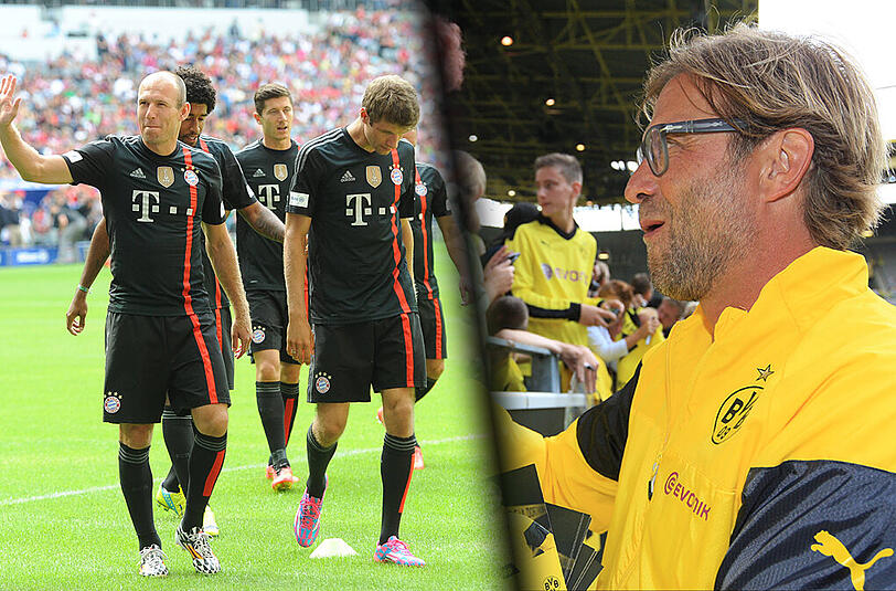 "Das nächste Finale, in dem wir stehen, möchte ich gewinnen. Und damit meine ich nicht den Supercup", sagte BVB-Coach Jürgen Klopp (r.).