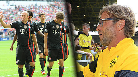 "Das nächste Finale, in dem wir stehen, möchte ich gewinnen. Und damit meine ich nicht den Supercup", sagte BVB-Coach Jürgen Klopp (r.).