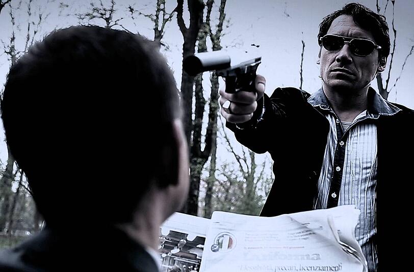 Auftragskiller "Stephán" alias Maik van Epple bei der Arbeit.
