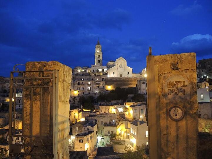Blick auf die Altstadt von Matera.